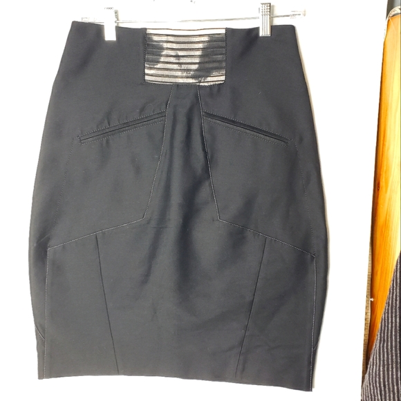 Uber Rare Marithe et Francois Girbaud Designer Structured Pockets Unique Skirt - Picture 15 of 16